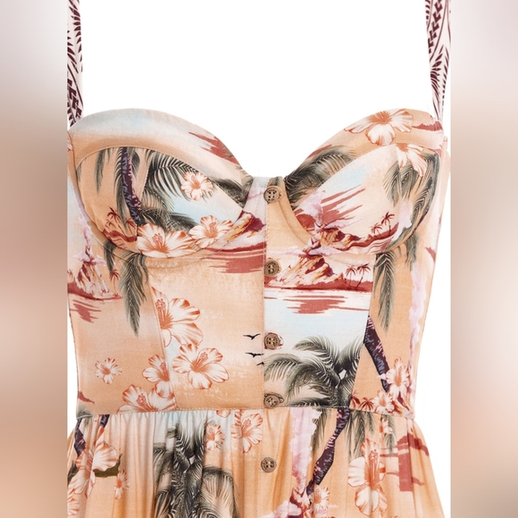 NWT AGUA BENDITA | Dunna Luau Maxi Dress XS/S - Picture 6 of 11